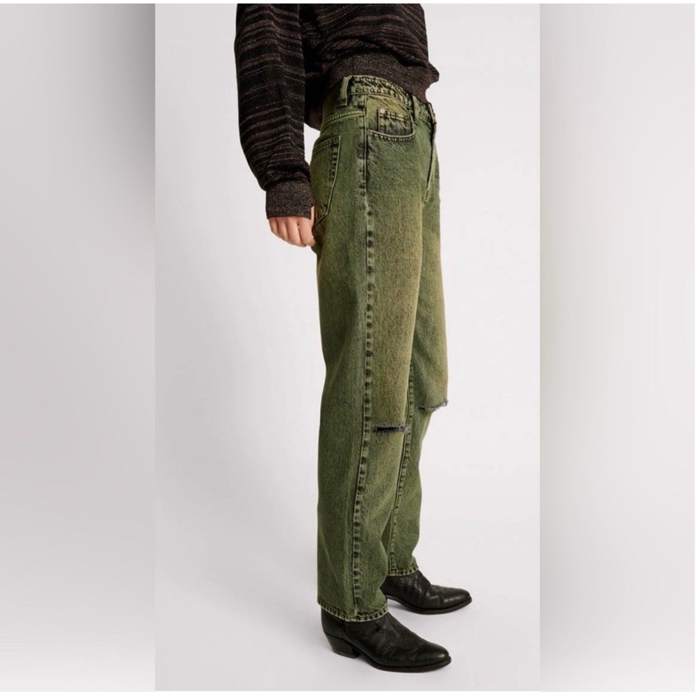 Free People x One Teaspoon Awesome Baggies Jeans Black Khaki Size 31 NWT $148‎ - Picture 5 of 15